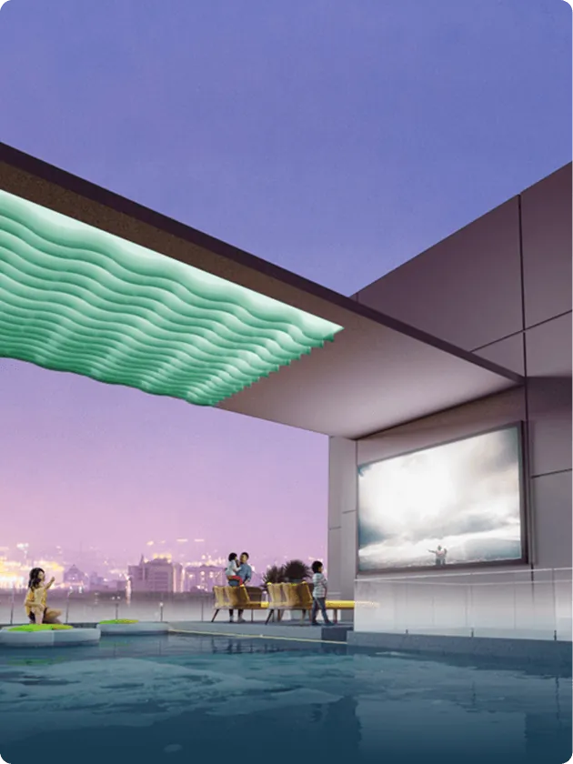 Rooftop pool deck