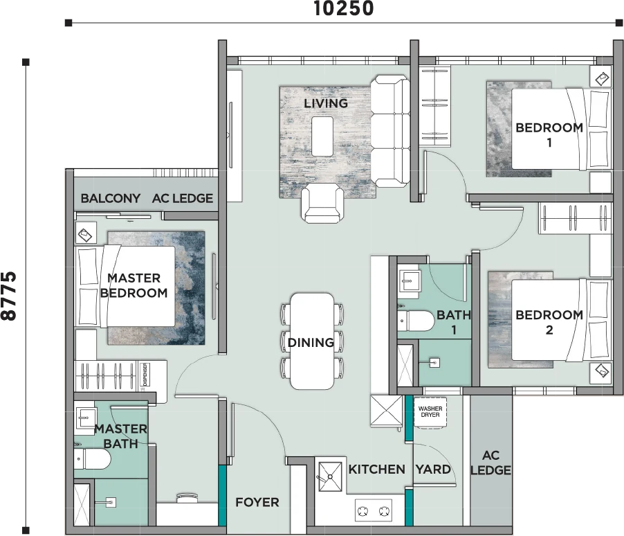 Type C floor plan