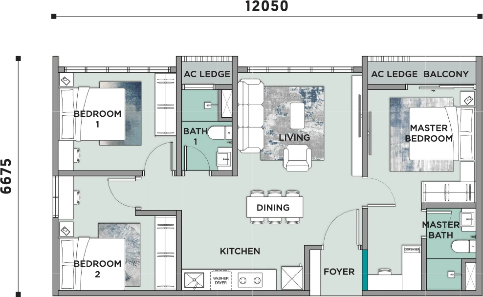 Type C1 floor plan